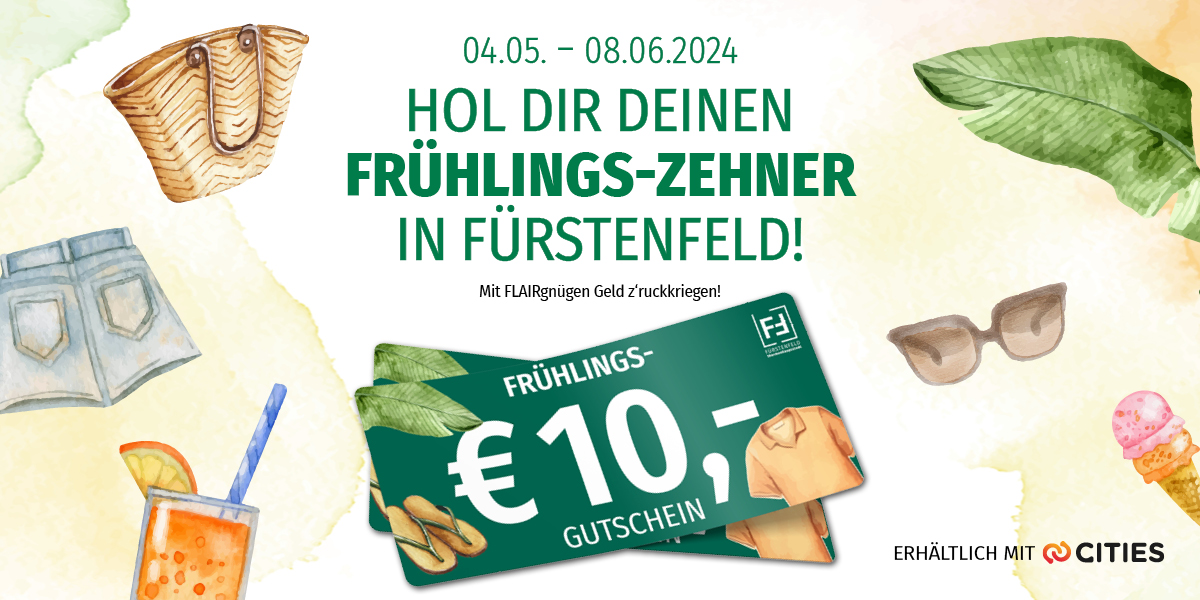 Frühlingsaktion Fürstenfeld_Cashback Gutscheine regionale Einkäufe
