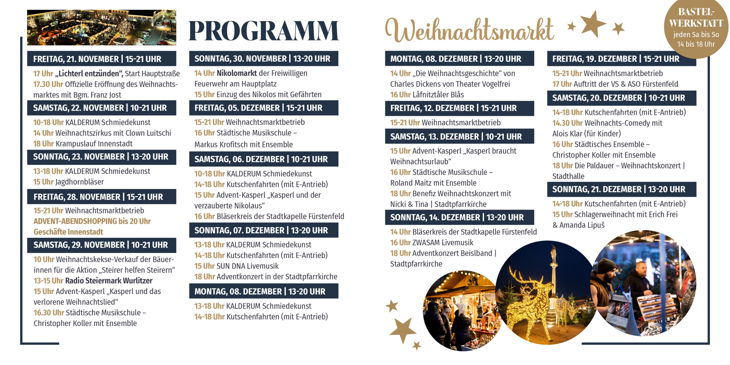 Weihnachtsmarkt Fürstenfeld_Programm 2025